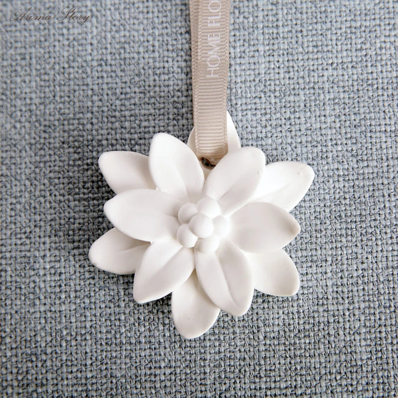Aromeasy Ceramic Aromatherapy Air Freshener Home Decor Aroma Diffuser Mist Maker Diffuser with Aromatic Ribbon Home Decor