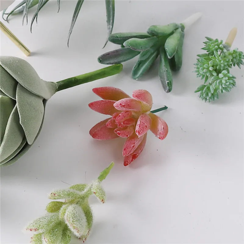 Artificial Plants Suculentas for Home Decor Fake Cactus Decoration Plantas Artificiales Home Decor Green Succulent High Quality